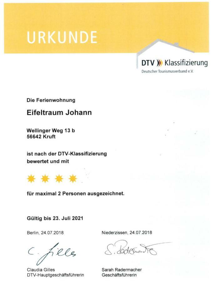 Wandertraum Johann - Fewo Eifel Kruft エクステリア 写真